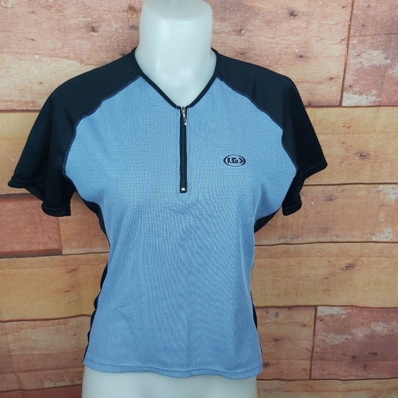 𝅺🍄3/50$🍄 Louis Garneau cycling 1/4 zip short sleeve bike shirt back pockets - Picture 6 of 7